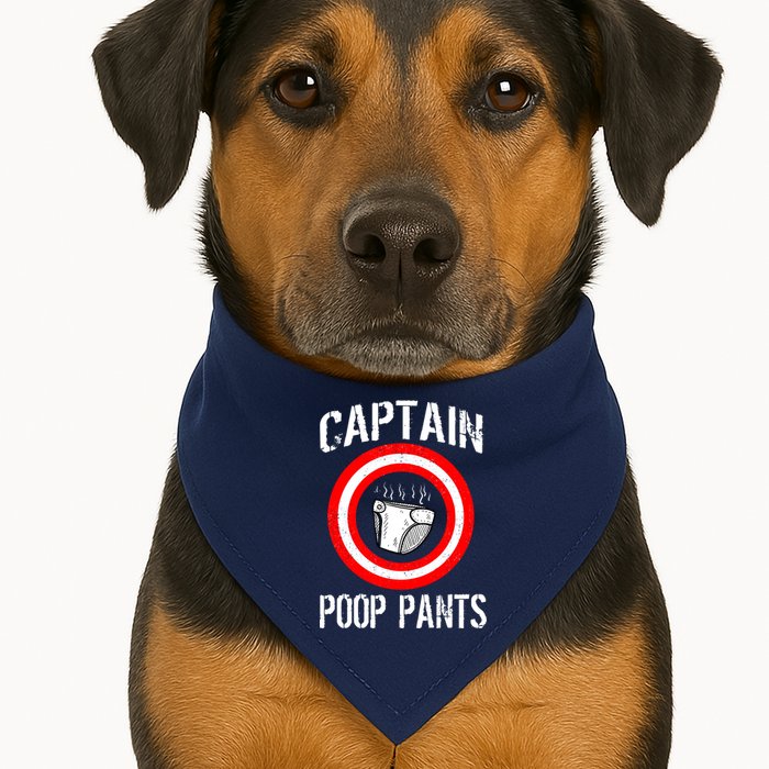 Funny Captain Poop Pants USA-Made Doggie Bandana