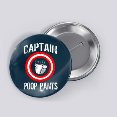 Funny Captain Poop Pants Button