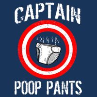 Funny Captain Poop Pants 7-Panel Snapback Hat