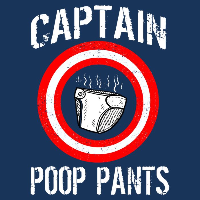 Funny Captain Poop Pants 7-Panel Snapback Hat