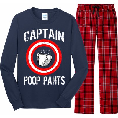 Funny Captain Poop Pants Long Sleeve Pajama Set