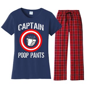 Funny Captain Poop Pants Women's Flannel Pajama Set