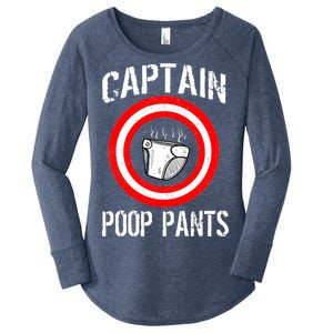 Funny Captain Poop Pants Women's Perfect Tri Tunic Long Sleeve Shirt