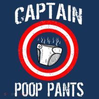 Funny Captain Poop Pants Flatbill Hat