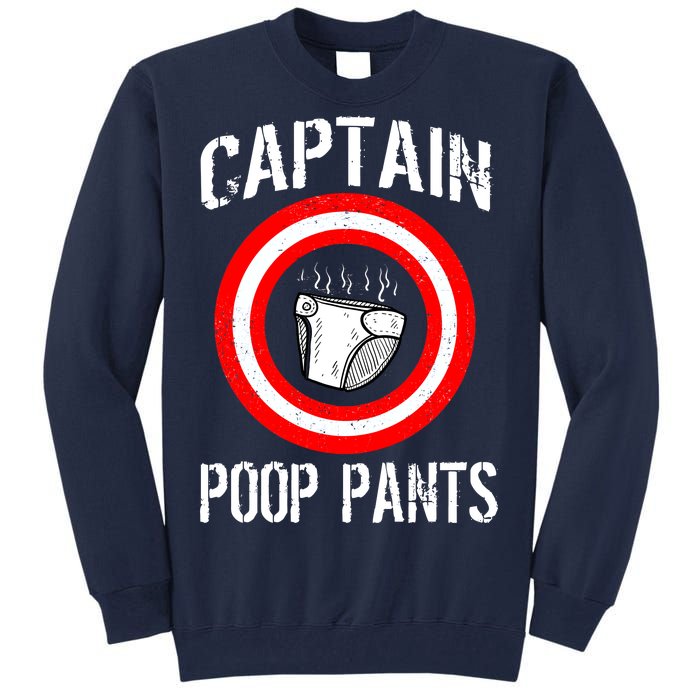 Funny Captain Poop Pants Tall Sweatshirt