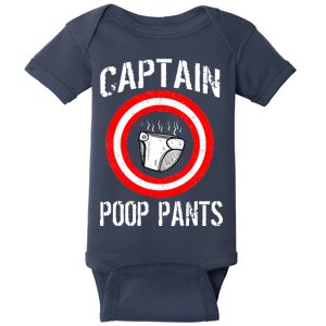 Funny Captain Poop Pants Baby Bodysuit