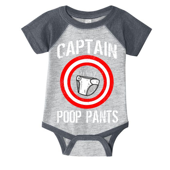 Funny Captain Poop Pants Infant Baby Jersey Bodysuit