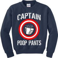 Funny Captain Poop Pants Kids Sweatshirt