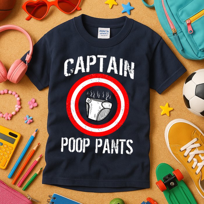 Funny Captain Poop Pants Kids T-Shirt
