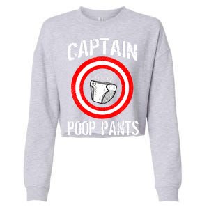 Funny Captain Poop Pants Cropped Pullover Crew