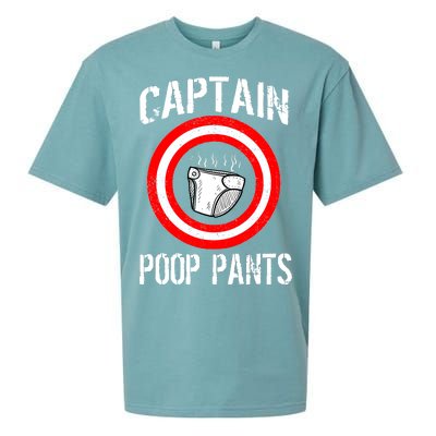 Funny Captain Poop Pants Sueded Cloud Jersey T-Shirt