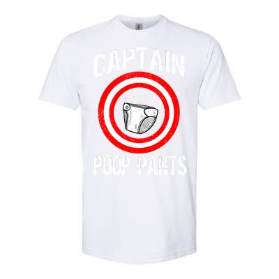 Funny Captain Poop Pants Softstyle® CVC T-Shirt