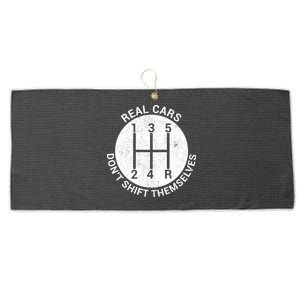 Funny Car Stick Shift Large Microfiber Waffle Golf Towel