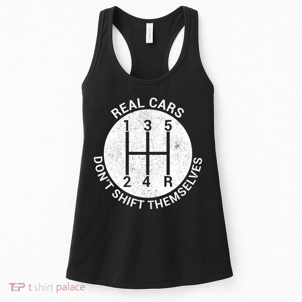 Funny Car Stick Shift Women's Racerback Tank