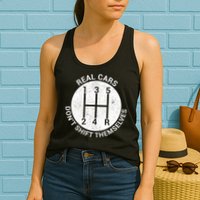 Funny Car Stick Shift Womens Tank Top
