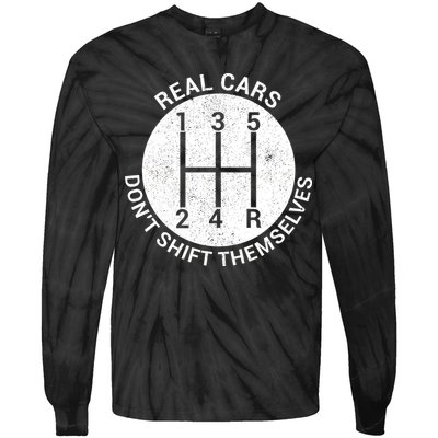 Funny Car Stick Shift Tie-Dye Long Sleeve Shirt
