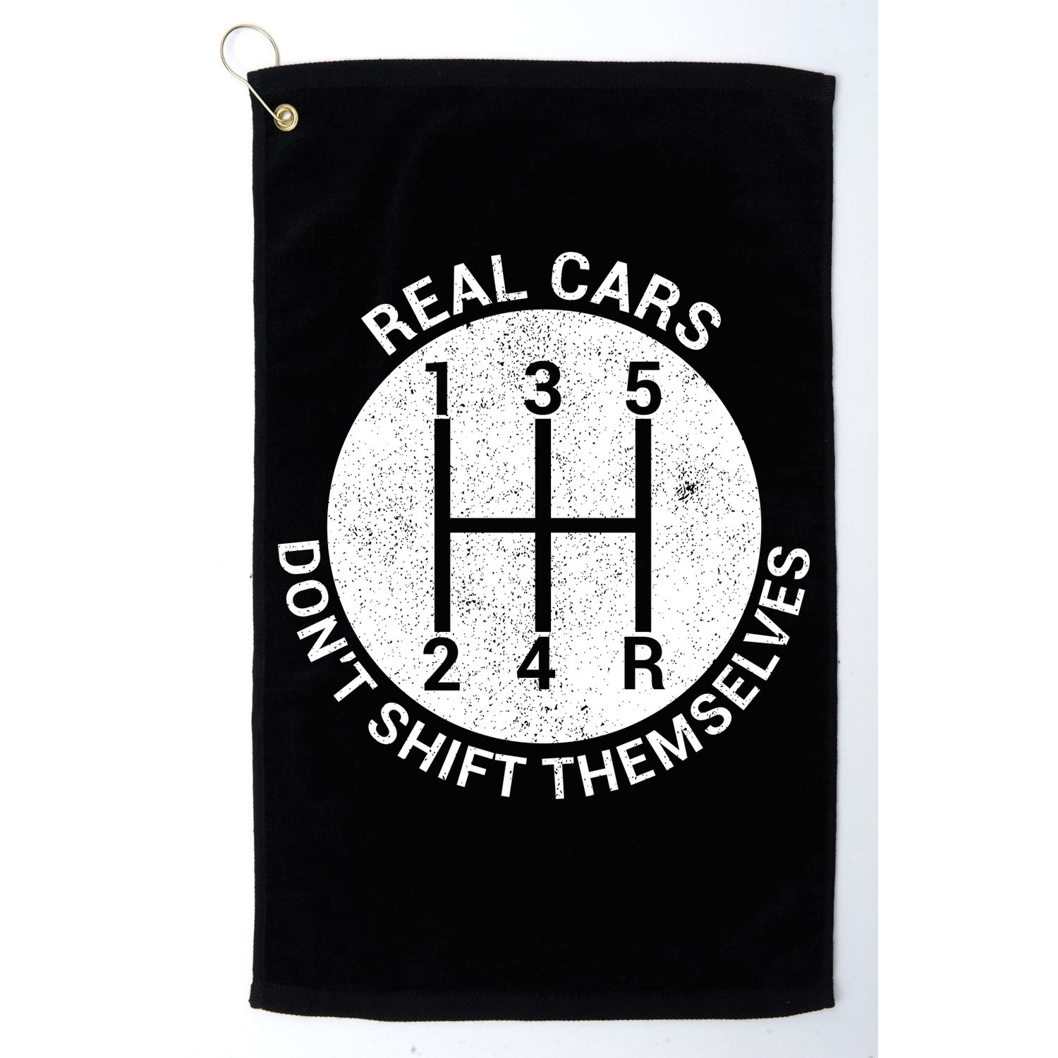 Funny Car Stick Shift Golf Towel