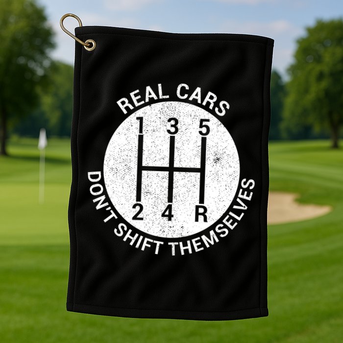 Funny Car Stick Shift Golf Towel