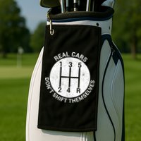 Funny Car Stick Shift Golf Towel