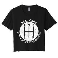 Funny Car Stick Shift Women's Crop Top Tee