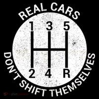 Funny Car Stick Shift Cropped Pullover Crew