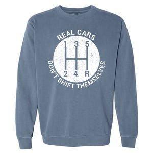 Funny Car Stick Shift Garment-Dyed Sweatshirt