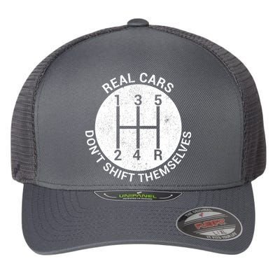 Funny Car Stick Shift Flexfit Unipanel Trucker Cap