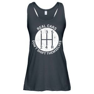 Funny Car Stick Shift Ladies Essential Flowy Tank