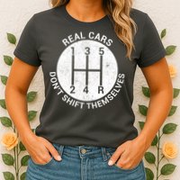 Funny Car Stick Shift Womens T-Shirt