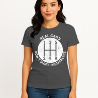 Funny Car Stick Shift Womens T-Shirt