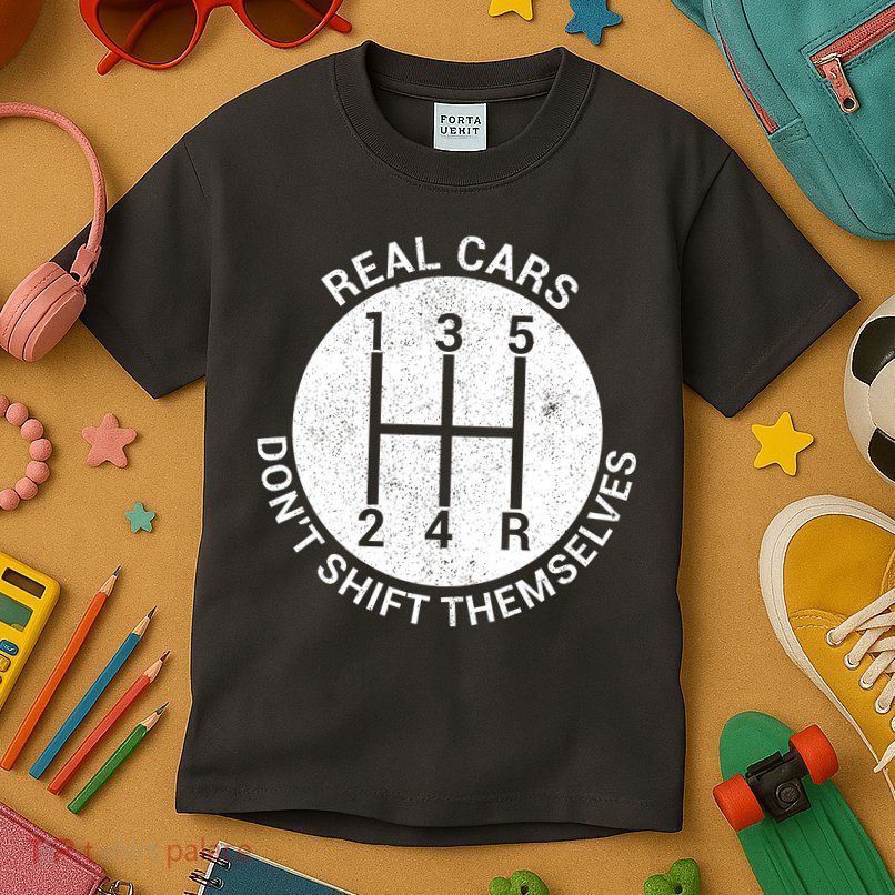 Funny Car Stick Shift Kids T-Shirt