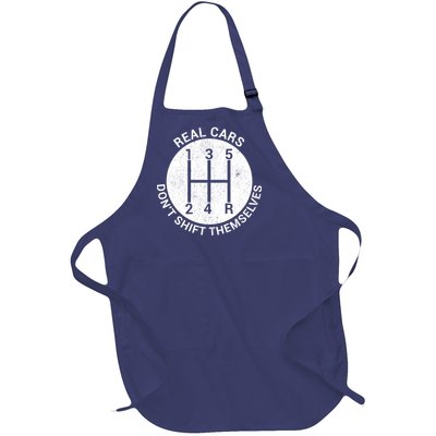 Funny Car Stick Shift Full-Length Apron With Pockets