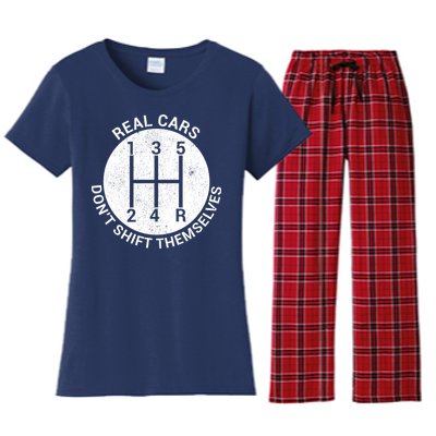 Funny Car Stick Shift Women's Flannel Pajama Set