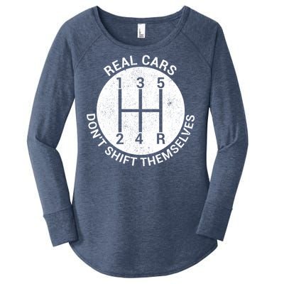 Funny Car Stick Shift Women's Perfect Tri Tunic Long Sleeve Shirt