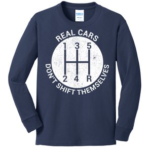 Funny Car Stick Shift Kids Long Sleeve Shirt