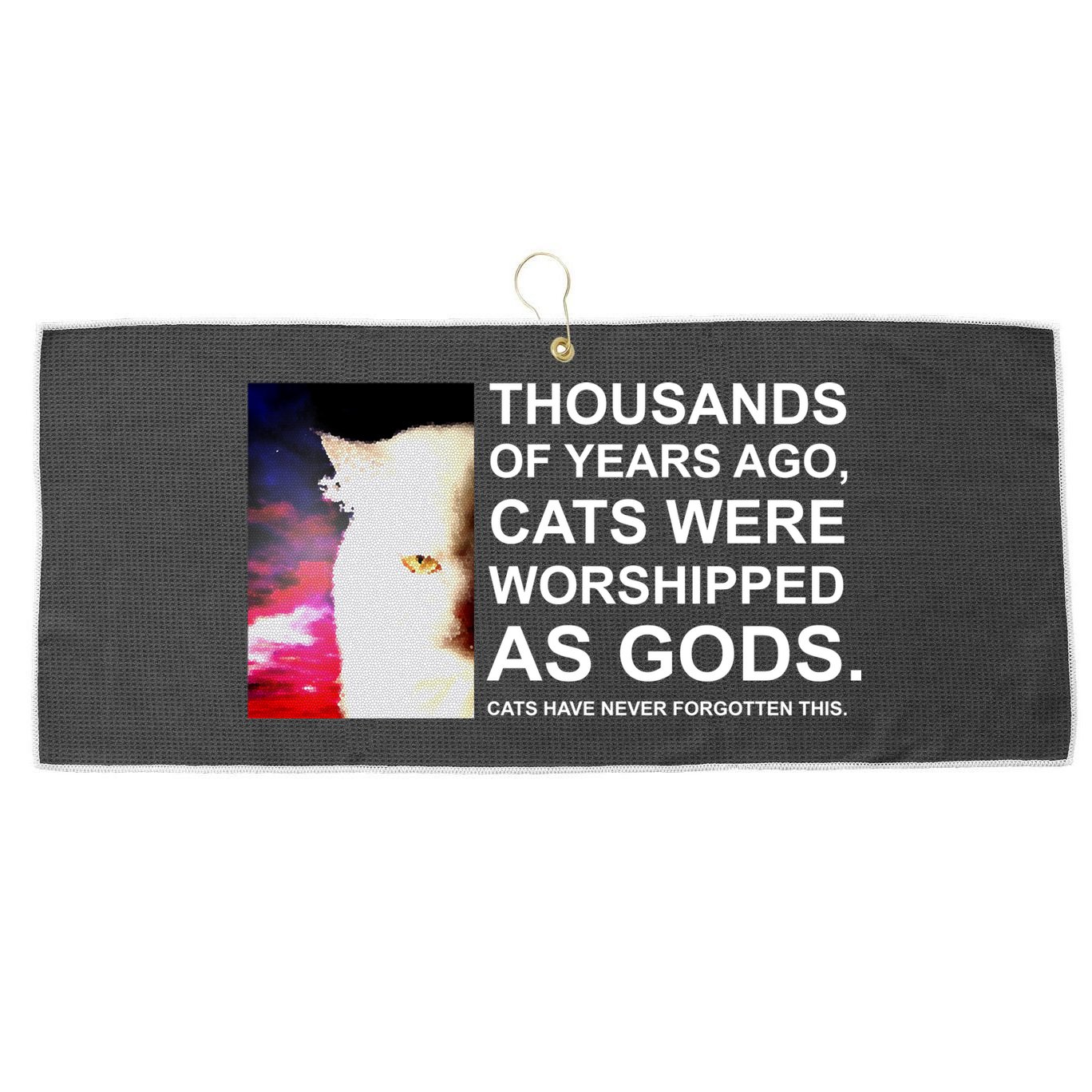 Funny Cat - Fluff You Fluffin Fluff Large Microfiber Waffle Golf Towel