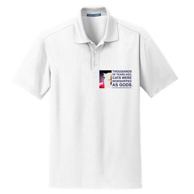 Funny Cat Dry Zone Grid Polo