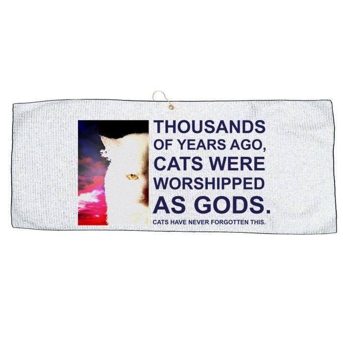 Funny Cat Large Microfiber Waffle Golf Towel