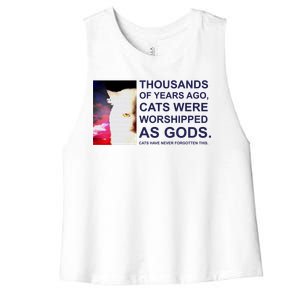 Funny Cat Women's Racerback Cropped Tank