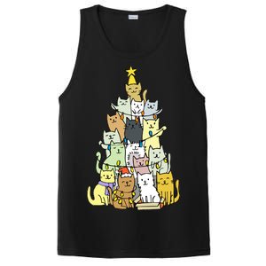 Funny Cat Christmas Tree PosiCharge Competitor Tank