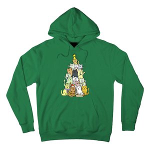 Funny Cat Christmas Tree Hoodie