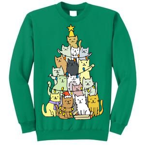 Funny Cat Christmas Tree Sweatshirt