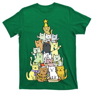 Funny Cat Christmas Tree T-Shirt