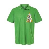 Funny Cat Christmas Tree Softstyle Adult Sport Polo