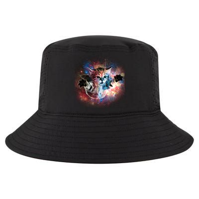 Funny Cat Floating In Space Cool Comfort Performance Bucket Hat