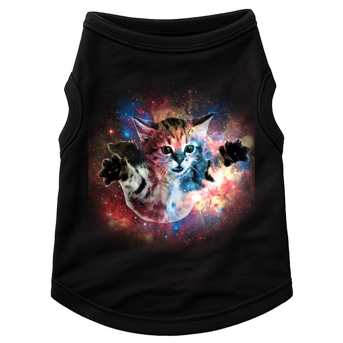 Funny Cat Floating In Space Doggie Tank