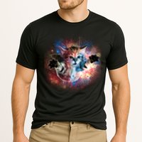 Funny Cat Floating In Space Performance Shirt