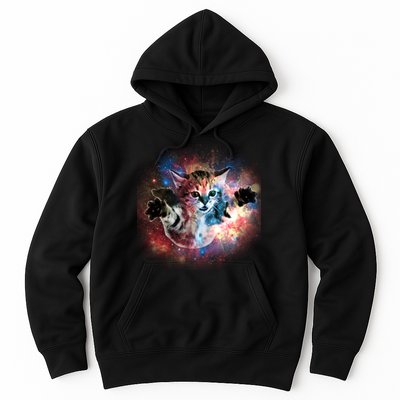 Funny Cat Floating In Space Hoodie