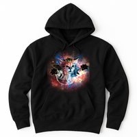 Funny Cat Floating In Space Hoodie
