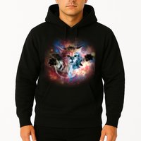 Funny Cat Floating In Space Hoodie